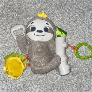 Adorable Gray Sloth Toy with Accessories